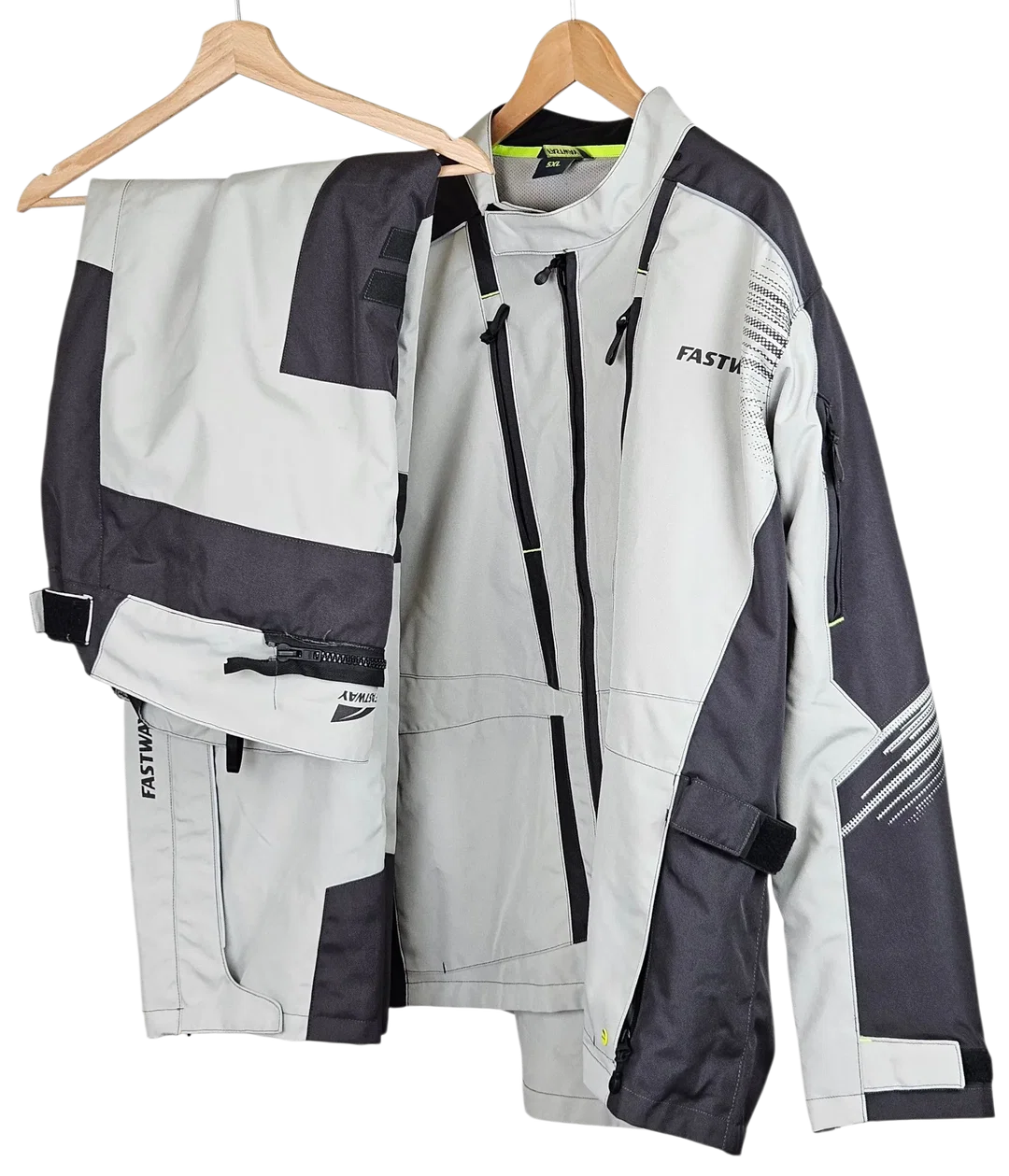 FASTWAY Herren Motorrad Jacke & Hose, schwarz/grau- Gr. 5XL - Bild 4