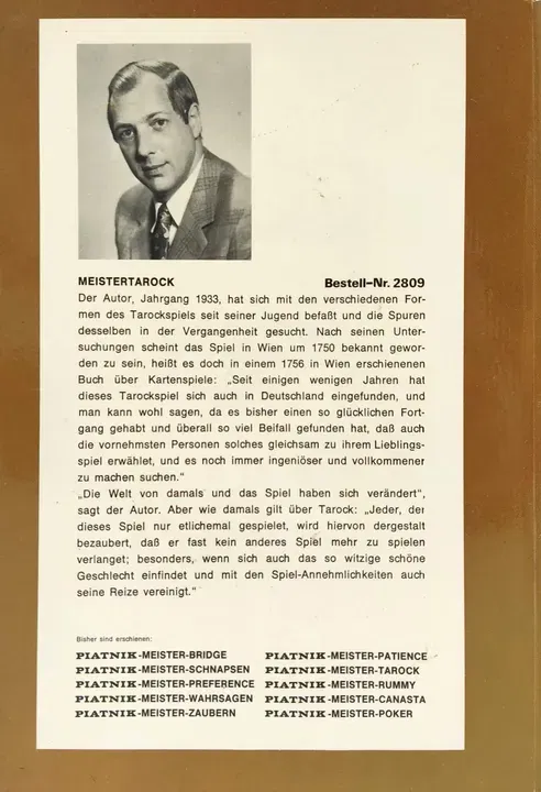 Meister Tarock - Vintage Kartenspiel - Piatnik  - Bild 2