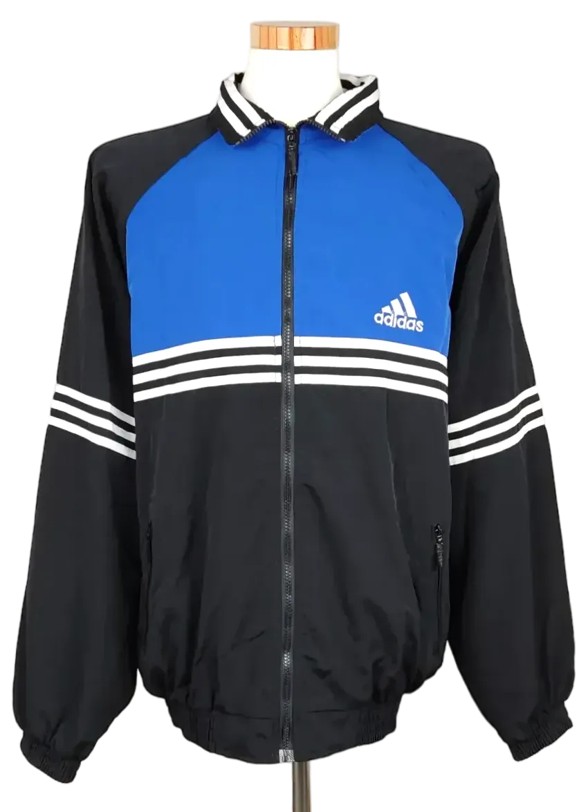 Adidas Herren Sportjacke, schwarz/blau - Gr. XXL - Bild 1