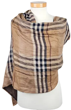 Damen Schal - braun / karierter  - Bild 2