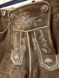 Traditionelle SPIETH & WENSKY Herren Trachtenlederhose - Größe 50 - Antik Wildbock - Neu – Vorschau 3