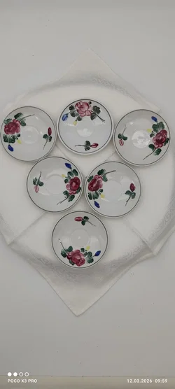 Lilien Porzellan Mocca-Untersetzer 6er | Sammlerstück - Bild 4