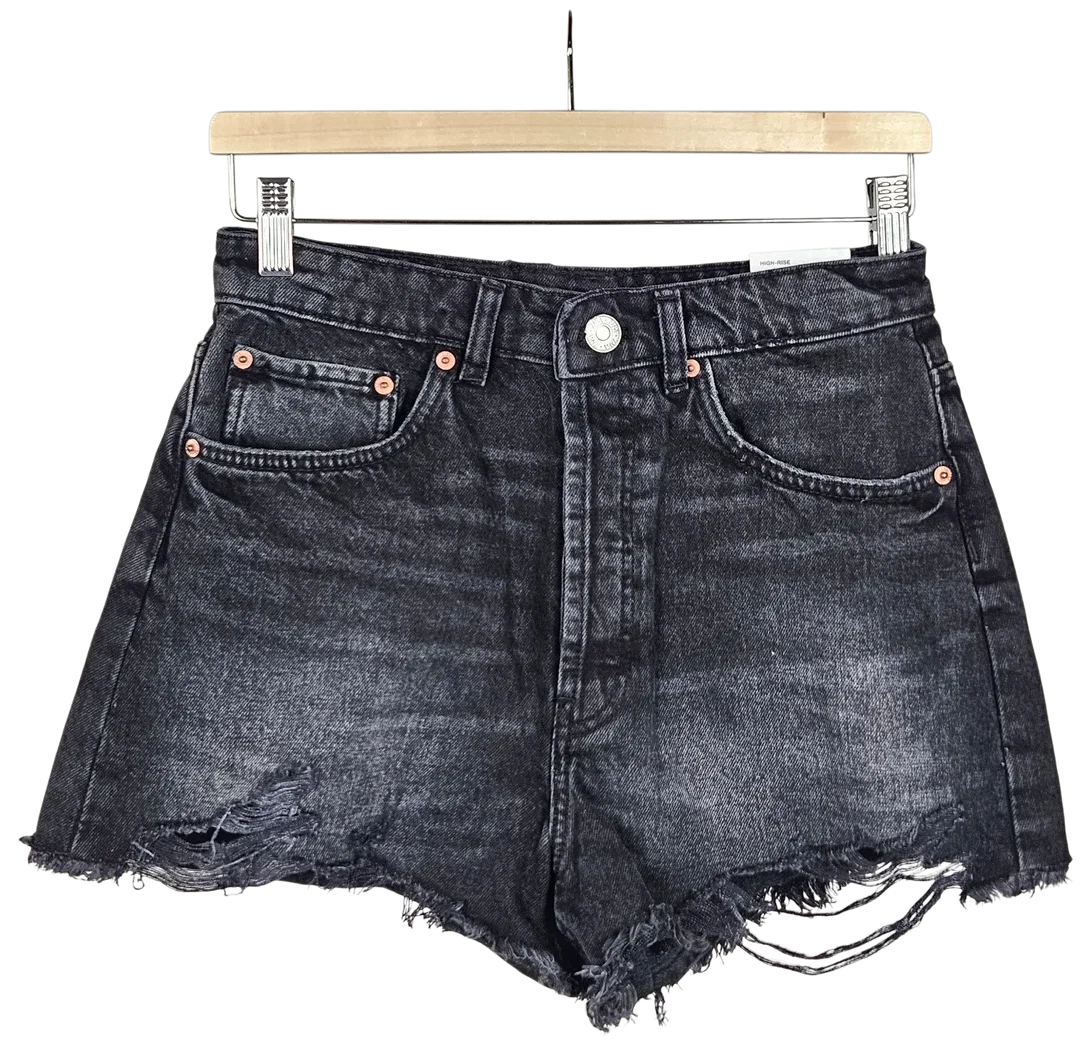 ZARA High Rise Shorts, schwarz - Gr. M  - Bild 1
