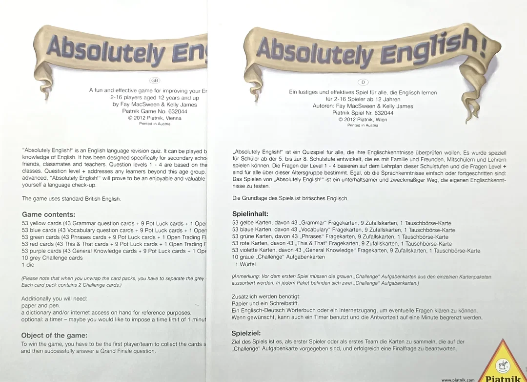Piatnik "Absolutely English" – Bild 9