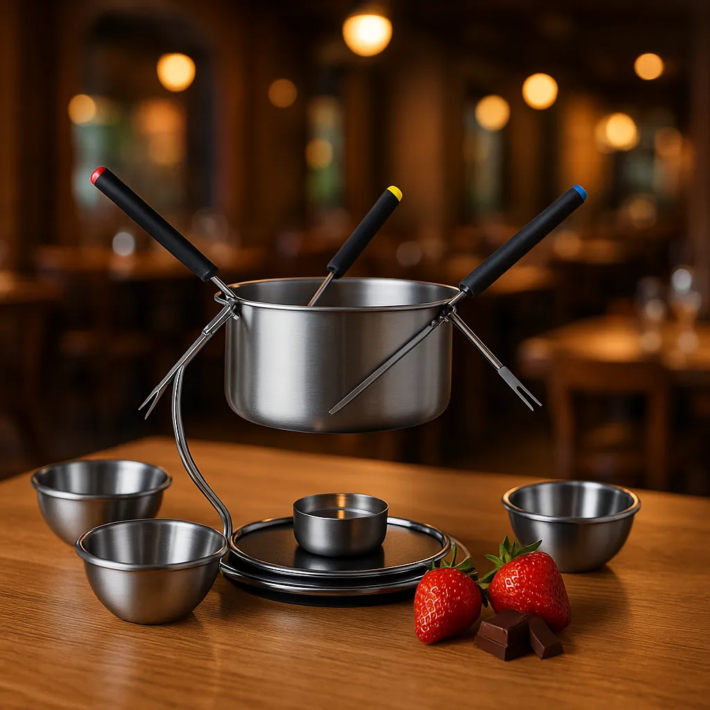 DOMESTIC by Mäser Fondue-Set 11-teilig | Edelstahl mit Rechaud & Schälchen - Bild 1