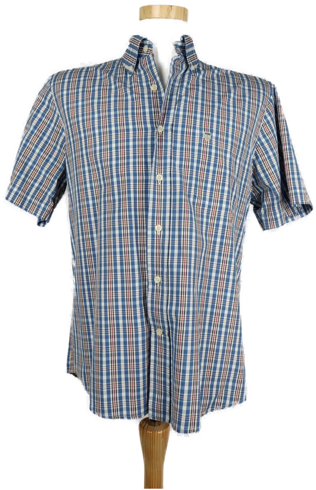 Basefield Herrenhemd kurzarm blau kariert - M 39/40 - Bild 4