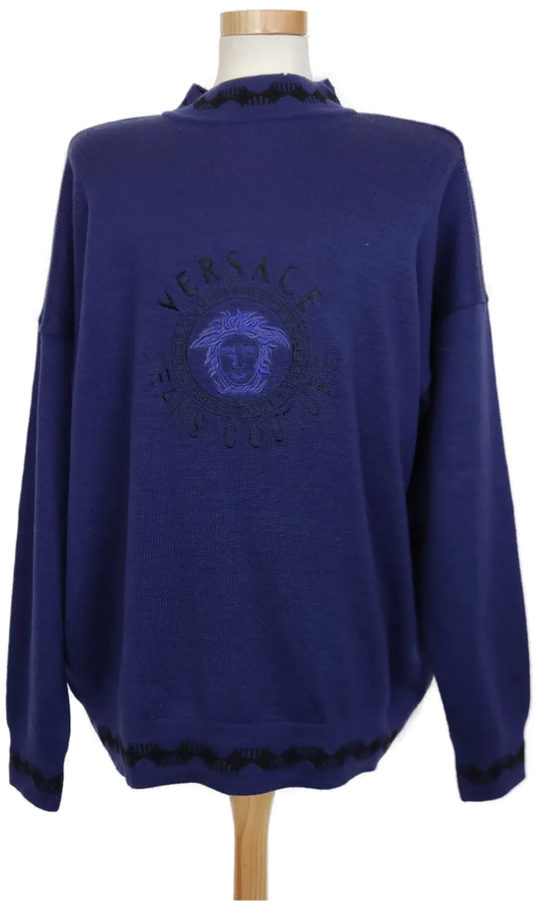 Versace Herren Strickpullover violett Gr. XXL - Bild 4