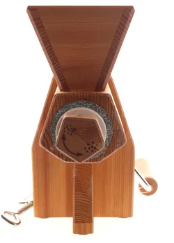 Kornkraft Hand-Getreidemühle – Holz – Kurbelmühle – ca. 32 cm – manuell - Bild 3