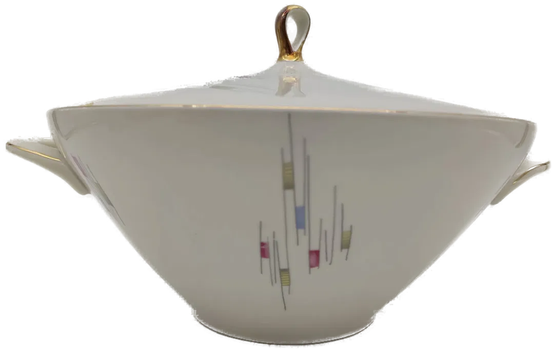 Bavaria Porzellan Suppenschüssel mit Deckel, Vintage - Bild 4