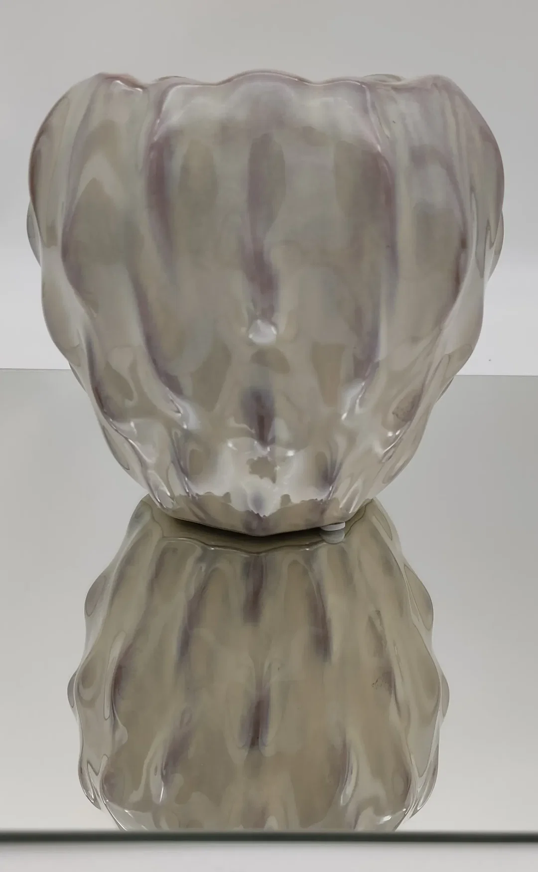 Keramik-Übertopf Creme | Dänisches Design – Bild 1