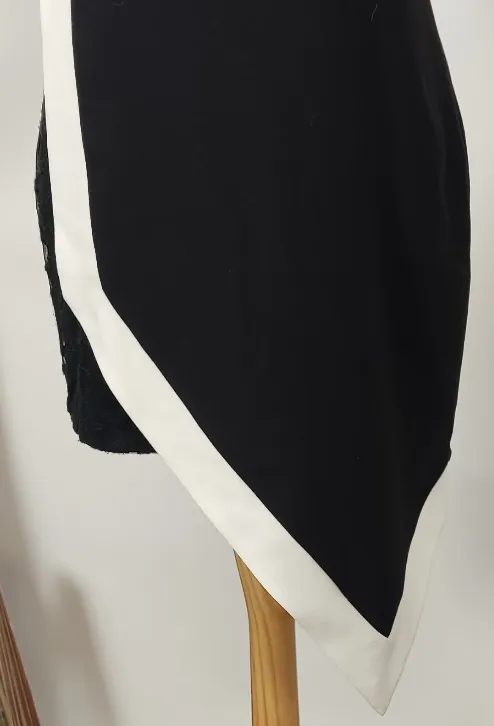 Rinascimento Damen-Kleid schwarz/weiß Asymmetrische Große S – Bild 2