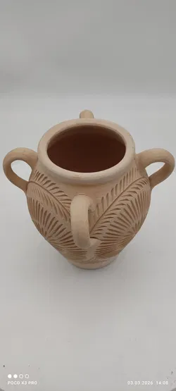 Rustikale unlasierte Terrakotta Vase - Bild 3