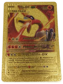  Pokémon Sammelkarte Goldfolie Ho-Oh GX BASIS - Bild 1