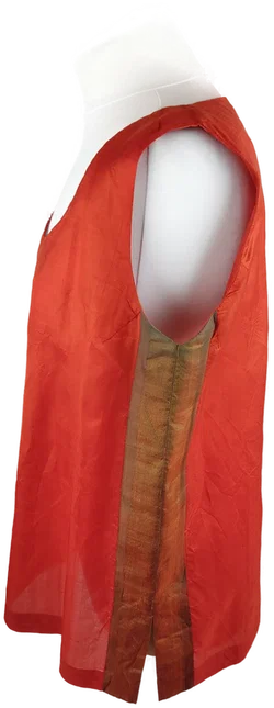 Damenbluse Orange Gr. 44 | Vintage-Schatz – Vorschau 2