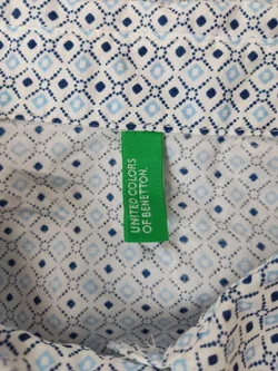 United colors of Benetton Damen Bluse gemustert Gr. M - Bild 3