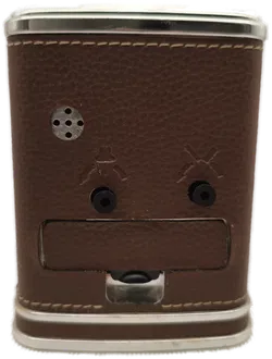 Leniere, Wecker mit Lederhülle, Deko, Retro, Vintage, Midcentury - Bild 2