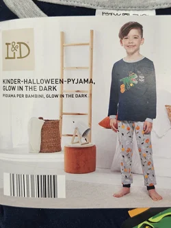L&D Kinder-Halloween-Pyjama Glow in the Dark #5, blau - Gr- 110/116 – Vorschau 2
