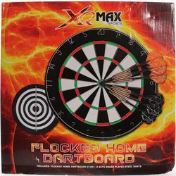 XQ Max Sports Flocked Home Dartboard Set – doppelseitig inkl. 3 Messing-Darts - Bild 5