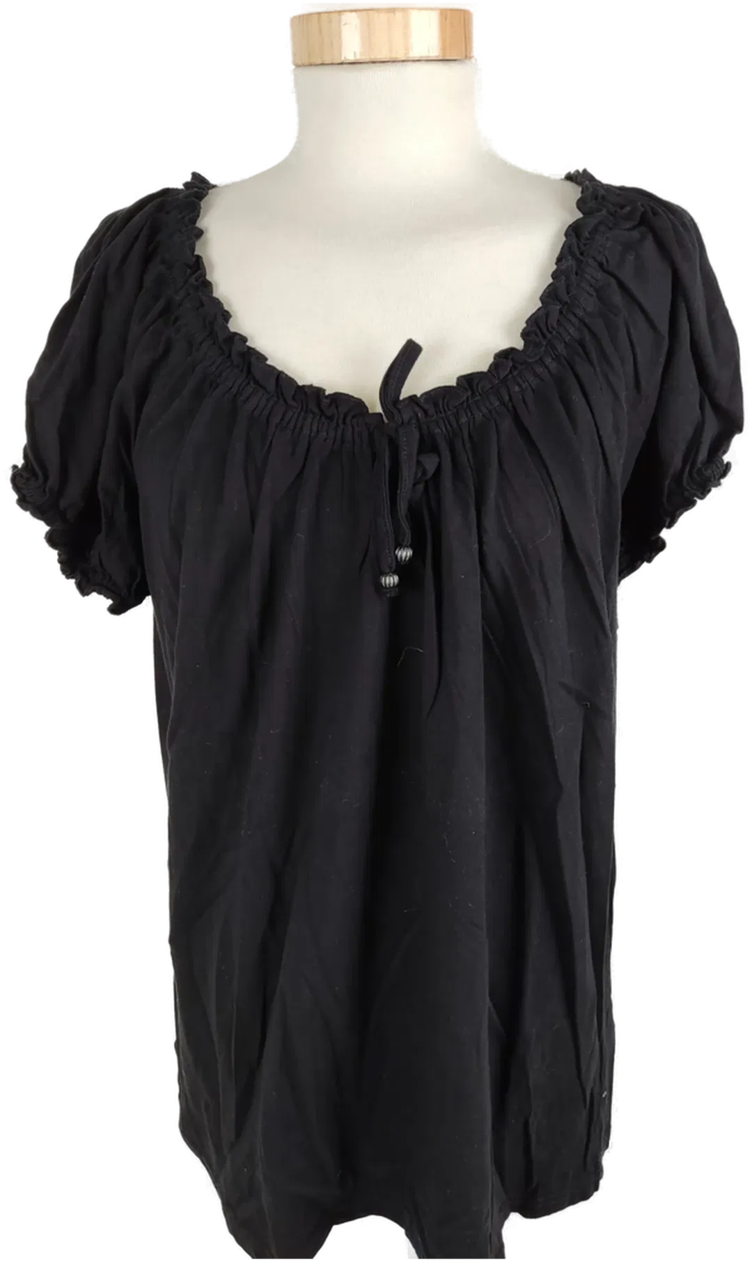 Damen Shirt Laura Torelli Collection - XL, schwarz, kurzarm - Bild 1