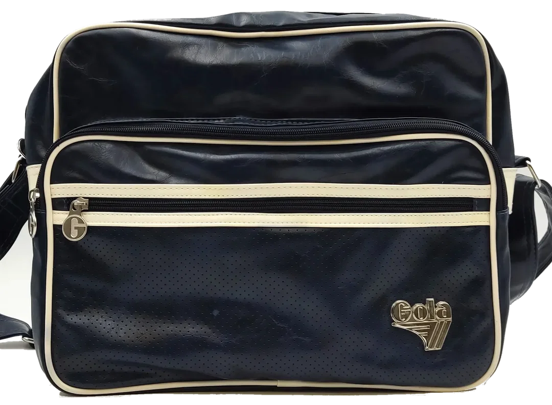 Gola Herren Retro Umhängetasche blau/weiß – Bild 2