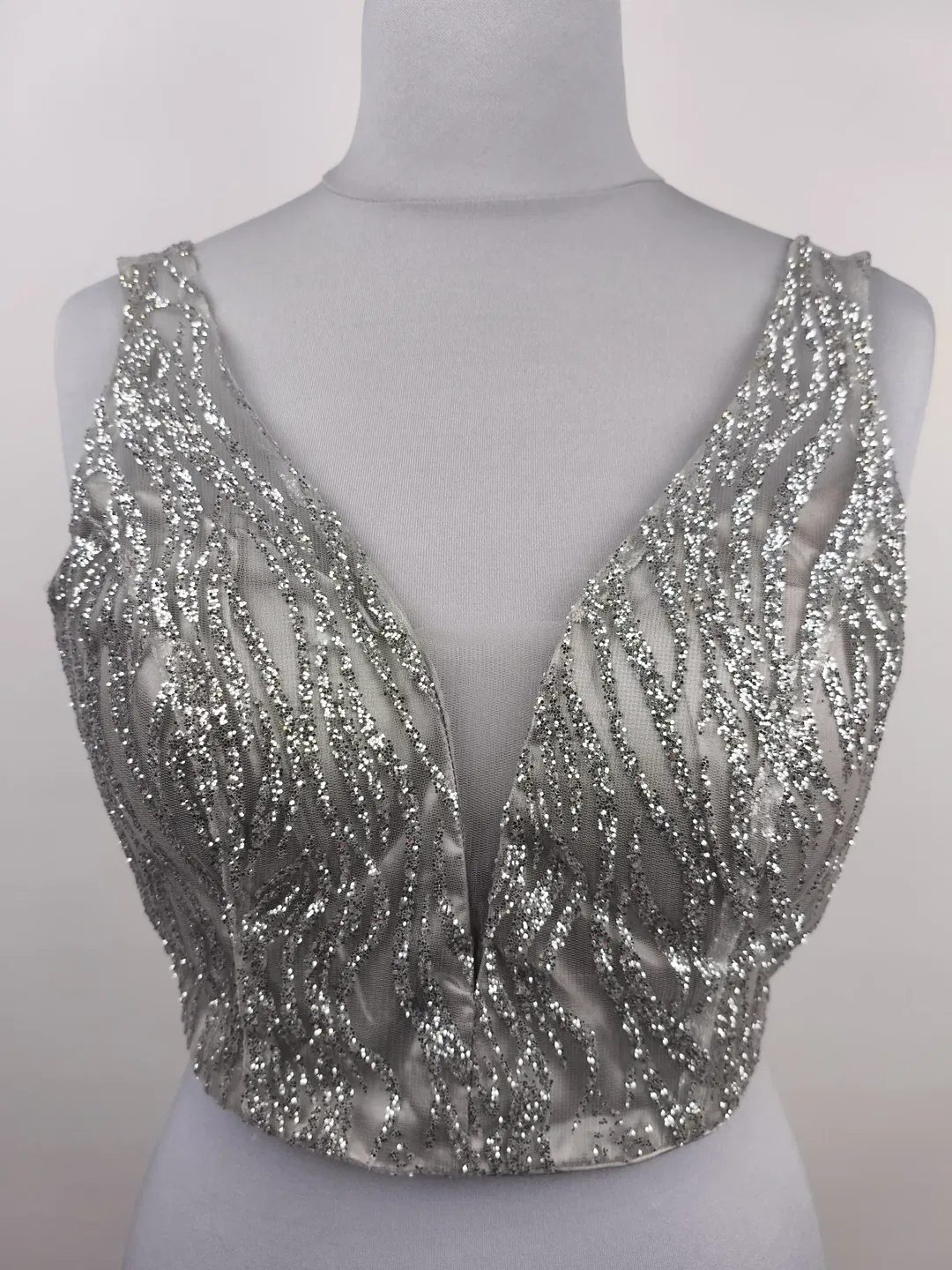 Ballkleid 2-teilig, silber, Eva & Lola, Gr. L - Bild 4