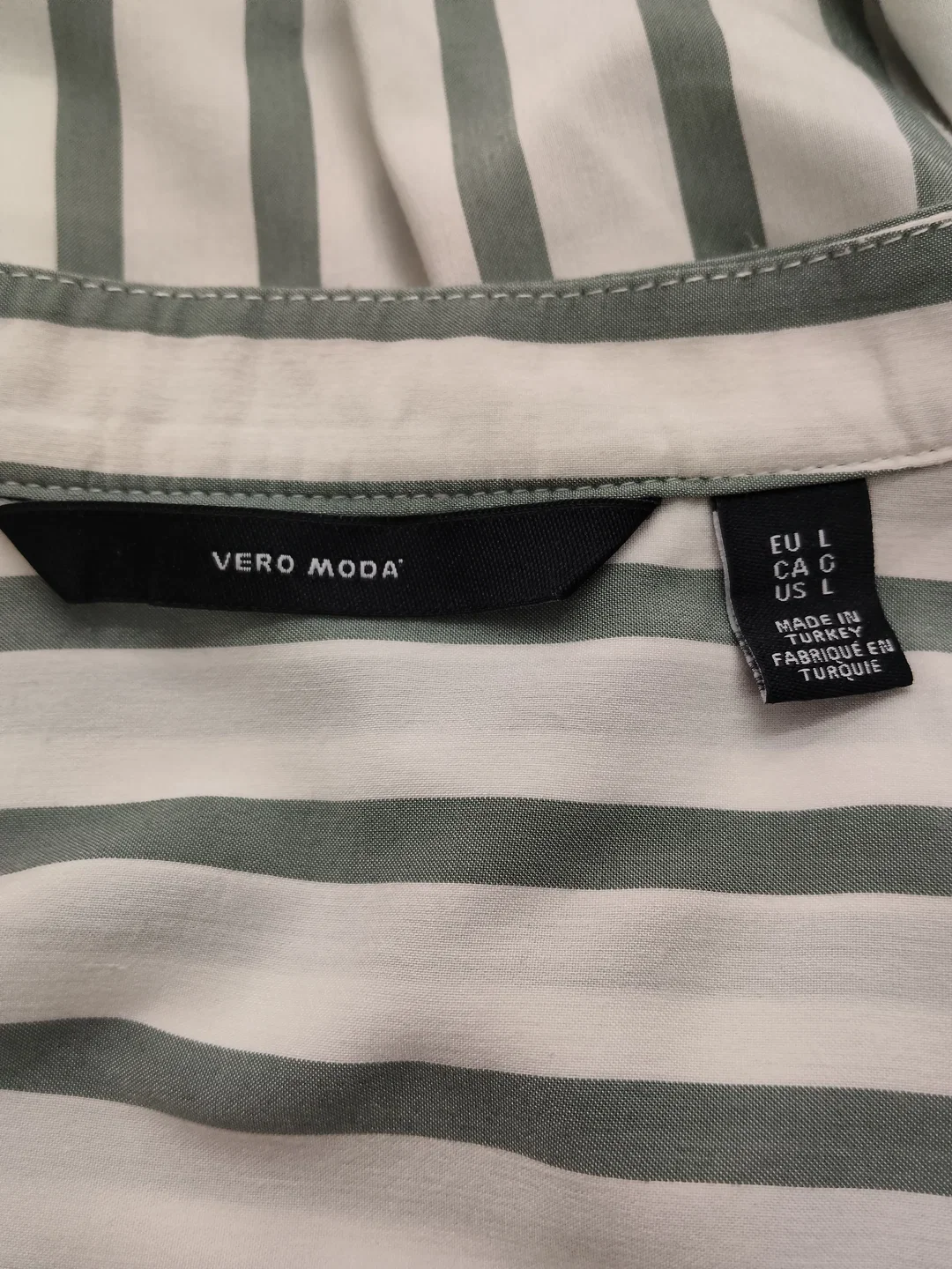Damenbluse Vero Moda Creme Gestreift | Sommerleicht – Bild 4