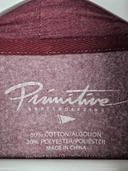 Primitive Skateboarding Herren Hoodie, rot - Gr. M - Bild 4