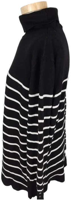 Pullover "Yessica", langarm mit Rollkragen, schwarz/weiss gemustert, Größe XL – Vorschau 2
