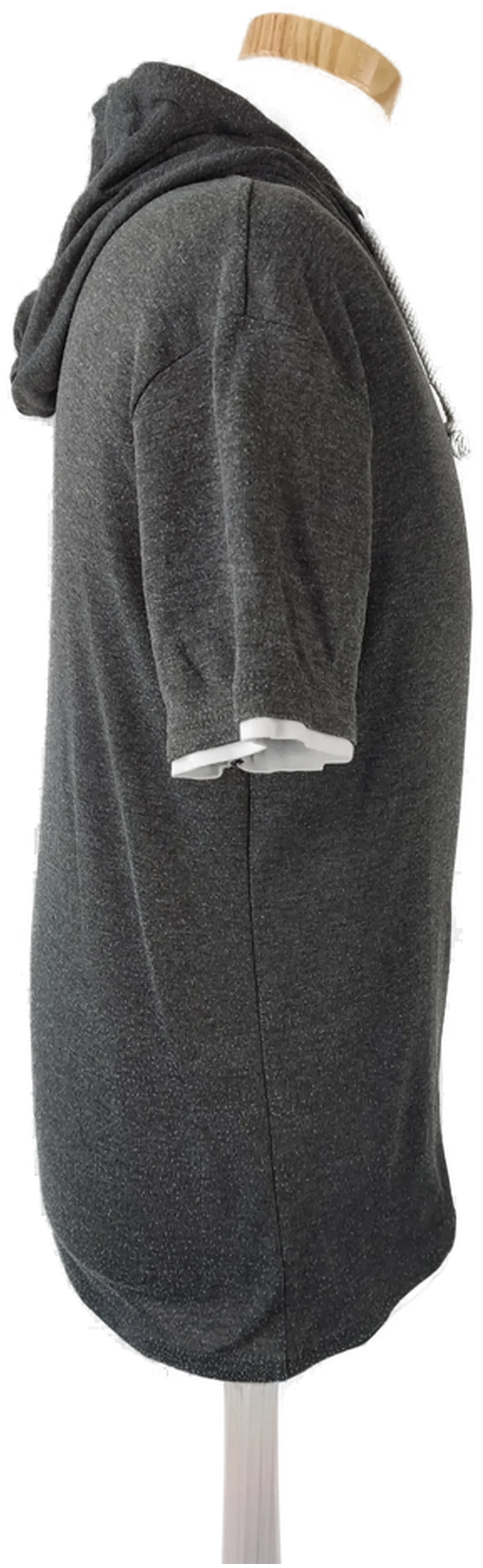 FSBN Herrenshirt  Kurzarm mit Kapuze grau - Gr. M (Slim fit) – Bild 2