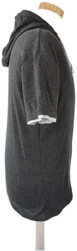 FSBN Herrenshirt  Kurzarm mit Kapuze grau - Gr. M (Slim fit) - Bild 2