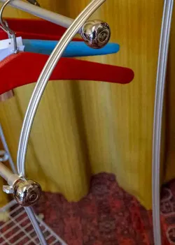 Metall Kleiderständer, Silber, mit Schuhablage, 87x30x54 cm - Bild 2