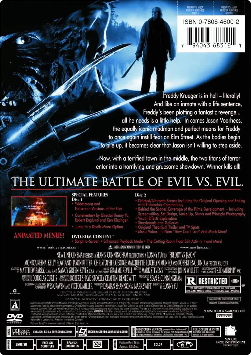 DVD Freddy vs. Jason – Premium Edition 2-Disc Set | Horror Kultfilm | Uncut | 2004 – Bild 2