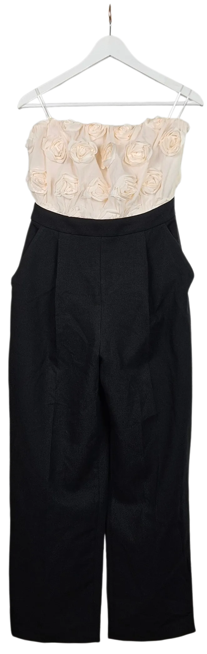 ZARA Damen Jumpsuit, schwarz/creme - Gr. M  - Bild 1