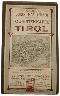 Historische Touristenkarte Tirols - R. Leuzinger / 1900-10 - Bild 1