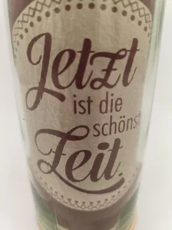 Dekoflasche mit Spruch, Glas - Bild 2