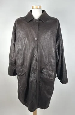 Vintage Bally Damen Ledermantel - Gr. 46 - Bild 2