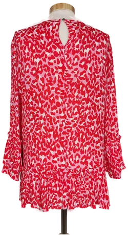 RICH&ROYAL Damen Longbluse rot animalprint - S/36 - Bild 2