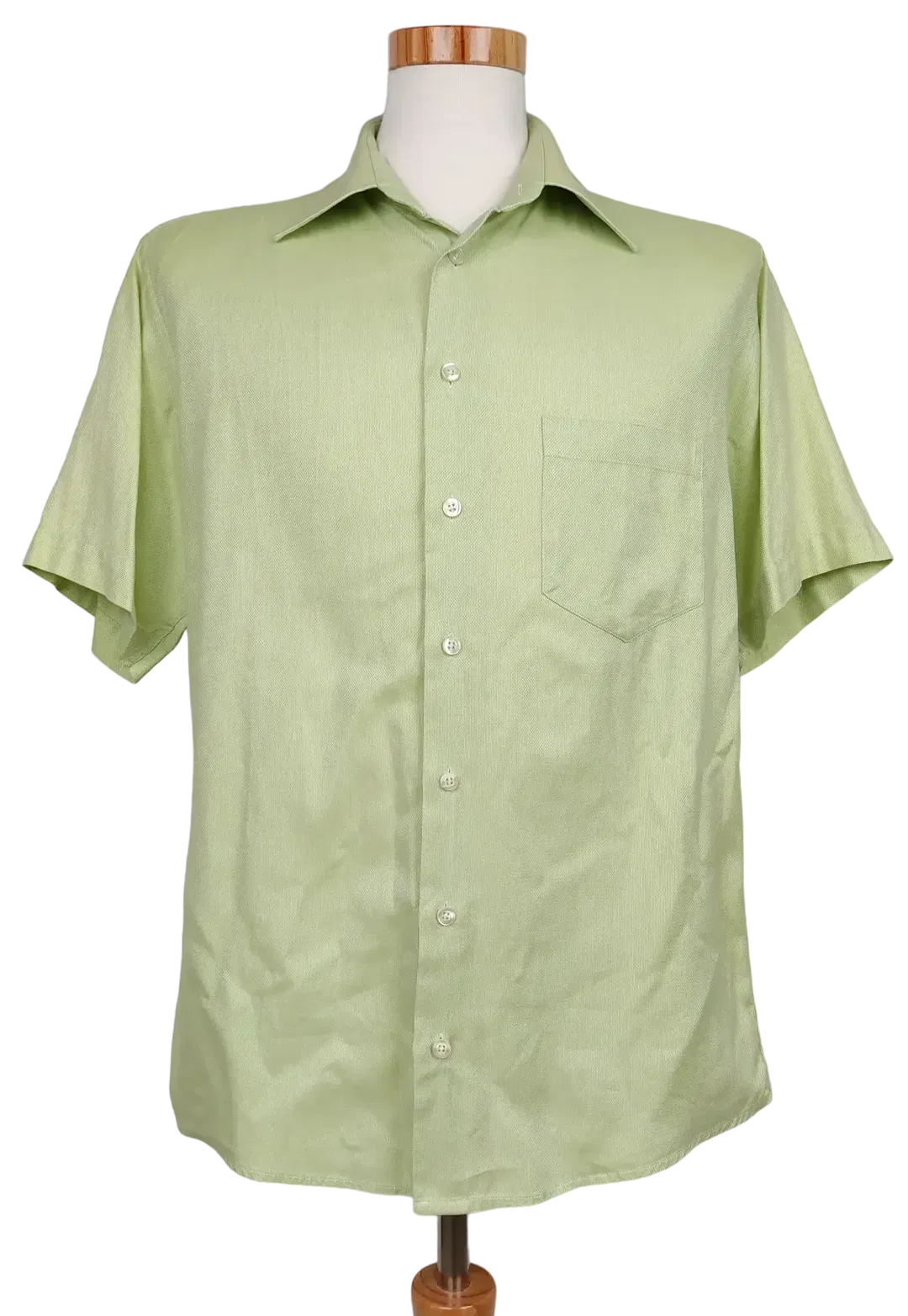 Don Gil Herren Kurzarmhemd, grün - Gr. L  - Bild 4