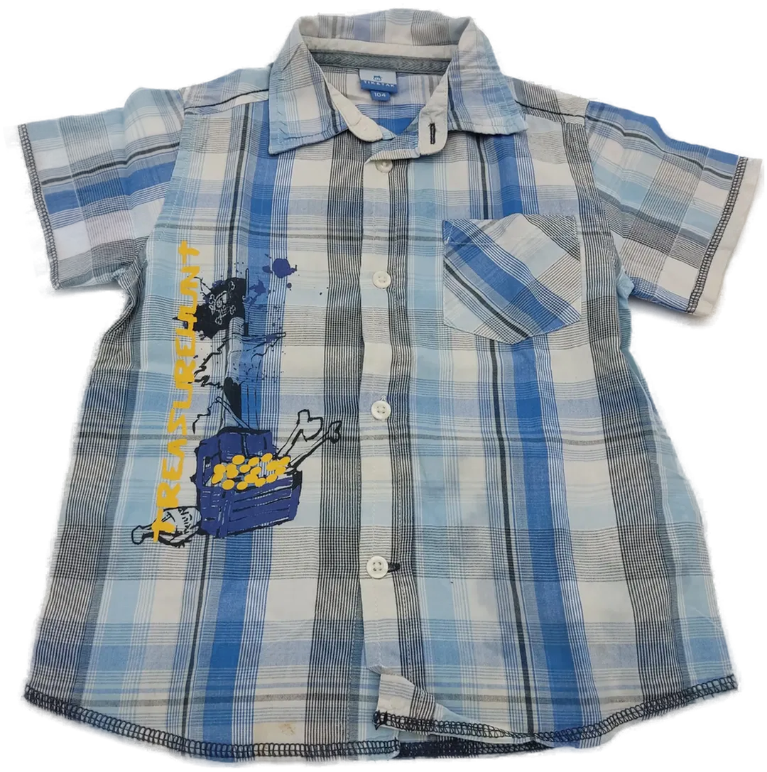 TIK & TAK Kinderkurzarm Hemd kariert -  Gr.104 - Bild 1