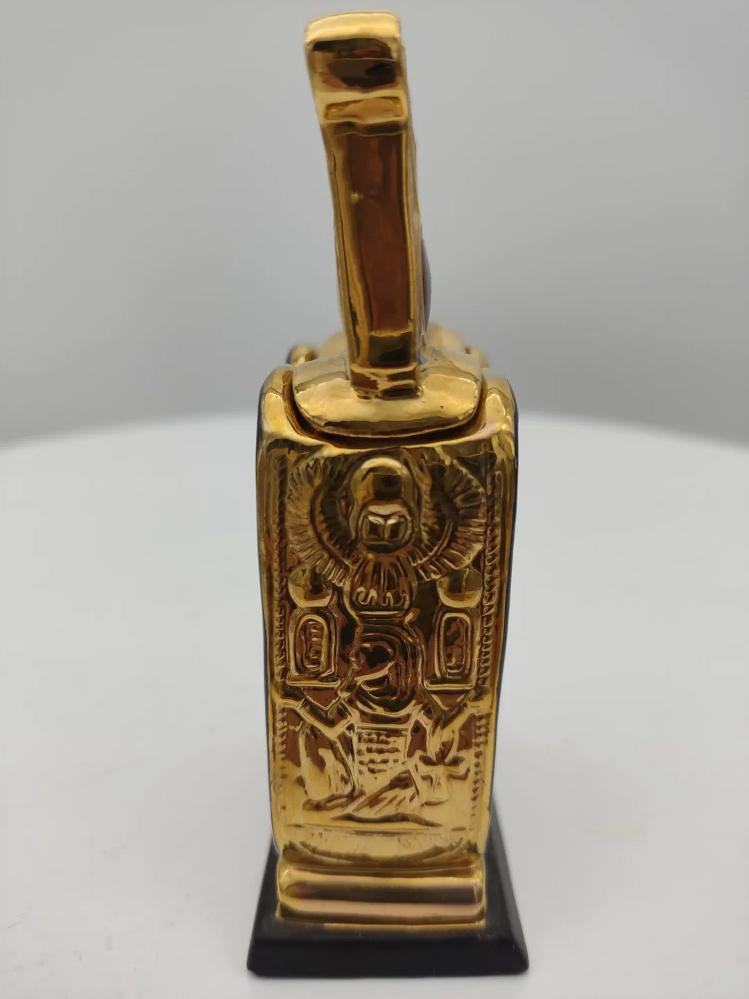 Goldener Behälter in Form einer Doppelkartusche Porzellan & Zertifikat von Franklin Mint | Limitierte Rarität – Bild 5