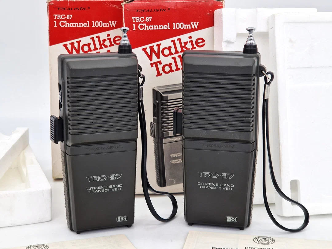 Realistic TRC-87 1-Kanal CB-Walkie-Talkie Set (2 Stück) - Schwarz - OVP – Bild 2