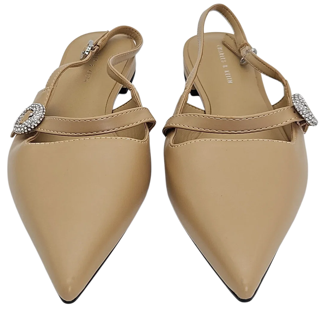 CHARLES & KEITH Damen Sling Pumps, beige - EU 37 – Bild 3