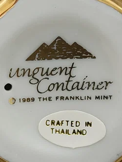 Goldener Salbenbehälter Porzellan & Zertifikat von Franklin Mint | Limitierte Rarität - Bild 10