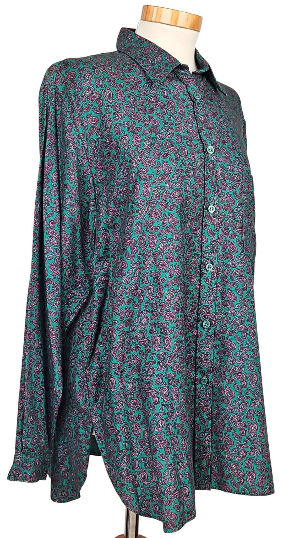 Huber trikot Vintage Damen Bluse, grün - M – Bild 2