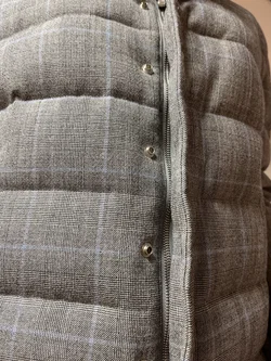 MONCLER Jacke Game Bleu mit Kapuze grau kariert Gr, 4 – Vorschau 5
