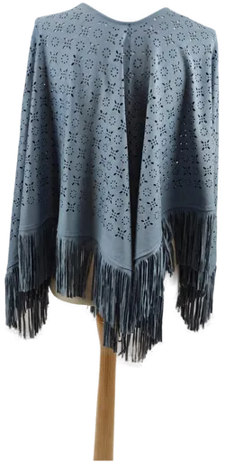 Poncho in Blau  - Bild 3