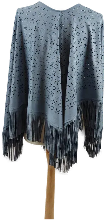 Poncho in Blau  - Bild 3