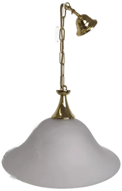 Deckenleuchte Messing/Glasschirm
