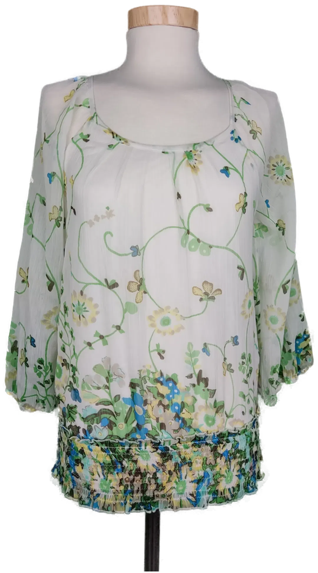 Vero Moda Damen Bluse weiß/grün geblümt - M/38 - Bild 4