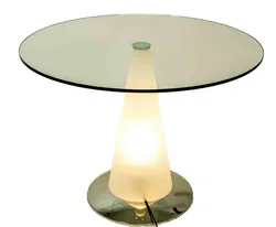 Beistelltisch Fontana Arte Parisotto Birillo mit beleuchtetem Tischbein - Bild 4